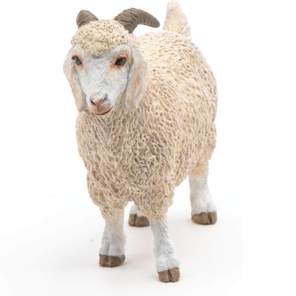 Angora Goat Farm Animal Figurine - Hand Painted Farm Animal Toy Action Figure - Picture 15 of 15
